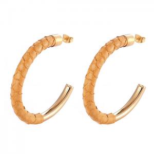 Fashion Personalized Brass Earrings for Women NJBEG001GO