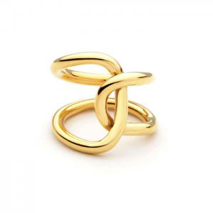 Unique Fashion Double Line Cross Women Ring