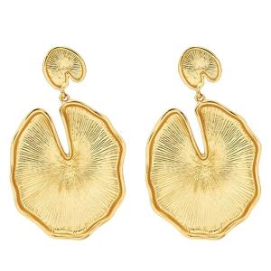Recycled brass earring