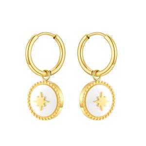 Recycled brass earring