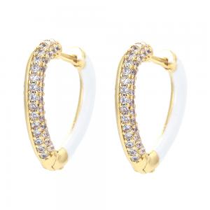 Recycled brass earring